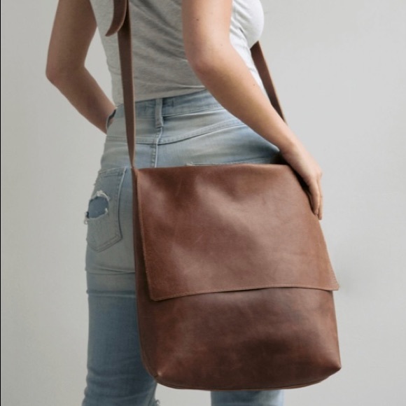 Mayko Suede Leather Crossbody Messenger Bag - Picture 17 of 17